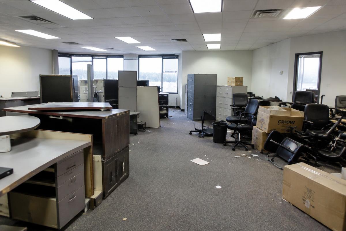 Commercial junk removal — before