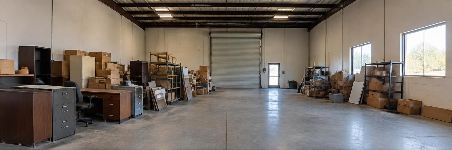 Commercial junk removal — before