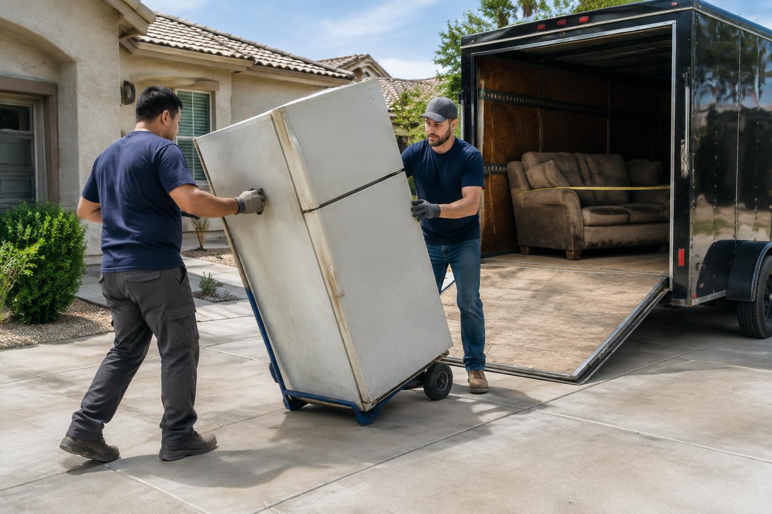 Furniture & appliance removal — removal in progress