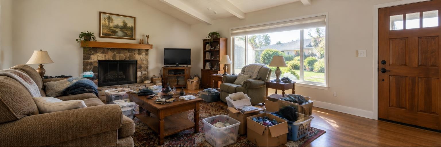 Residential junk removal — before